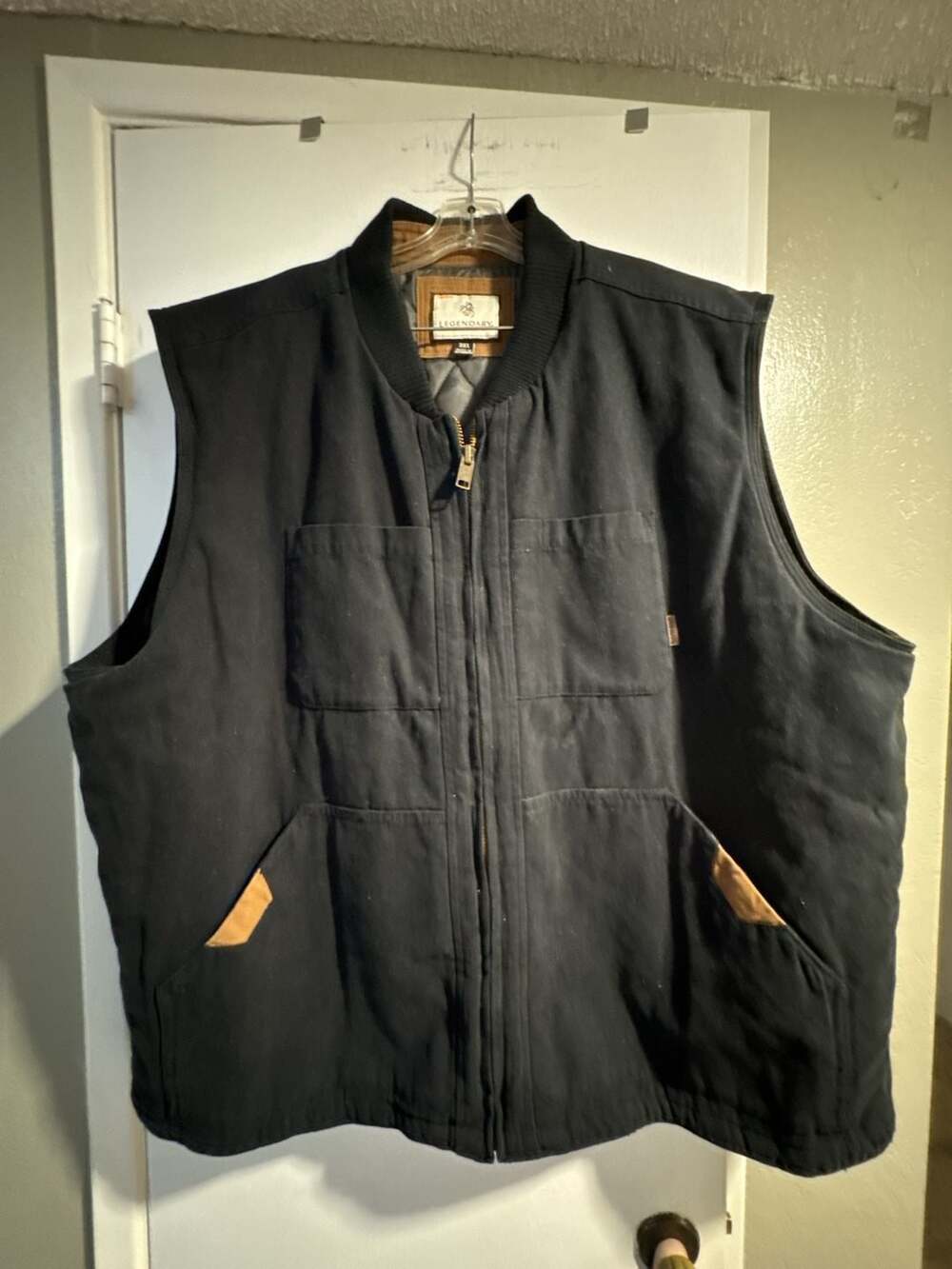 Legendary Whitetails Men's Quilted Vest 3XL Black Cotton Polyester